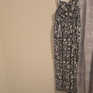 Knox Rose Black & White Floral Jumpsuit